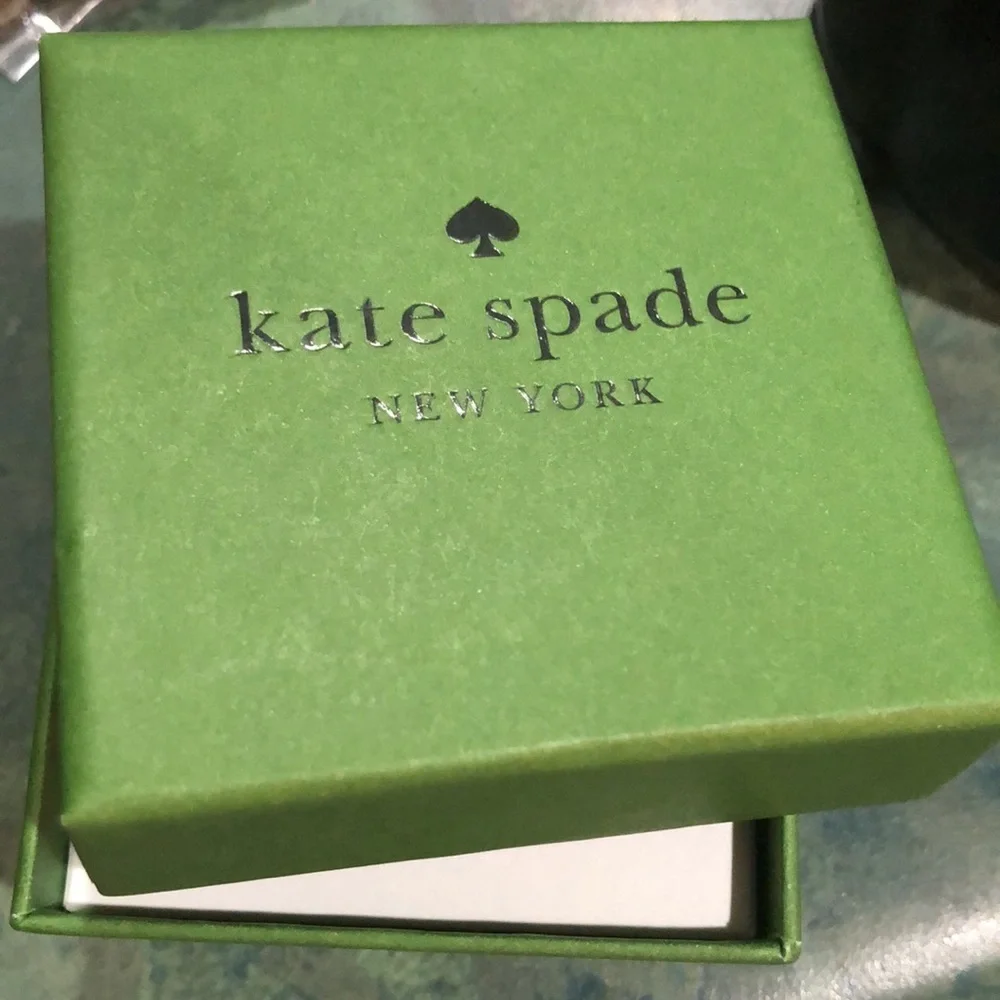 Kate Spade New York Women's Jet Cubic Zirconia‎ Bezel Stud Earrings new